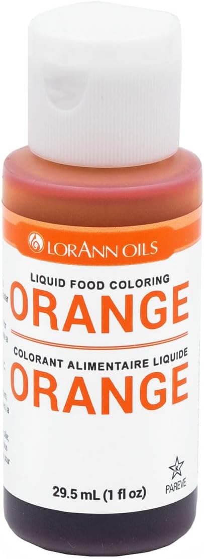 LorAnn Orange Liquid Food Color, 1 ounce squeeze bottle