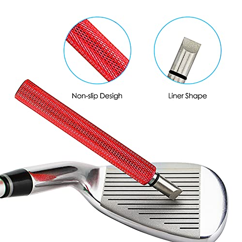 VIPMOON Golf Club Cleaner Tool Set, Retractable Golf Club Brush and 2 Groove Sharpener Tool for U & V-Grooves - Image 4