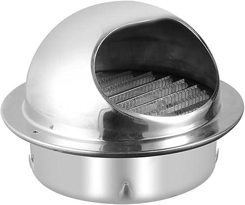 Miniatura 6 de Cubiertas de ventilación redondas de acero inoxidable para secadora de exteriores, rejilla de ventilación, campana extractora, tapa de lluvia de