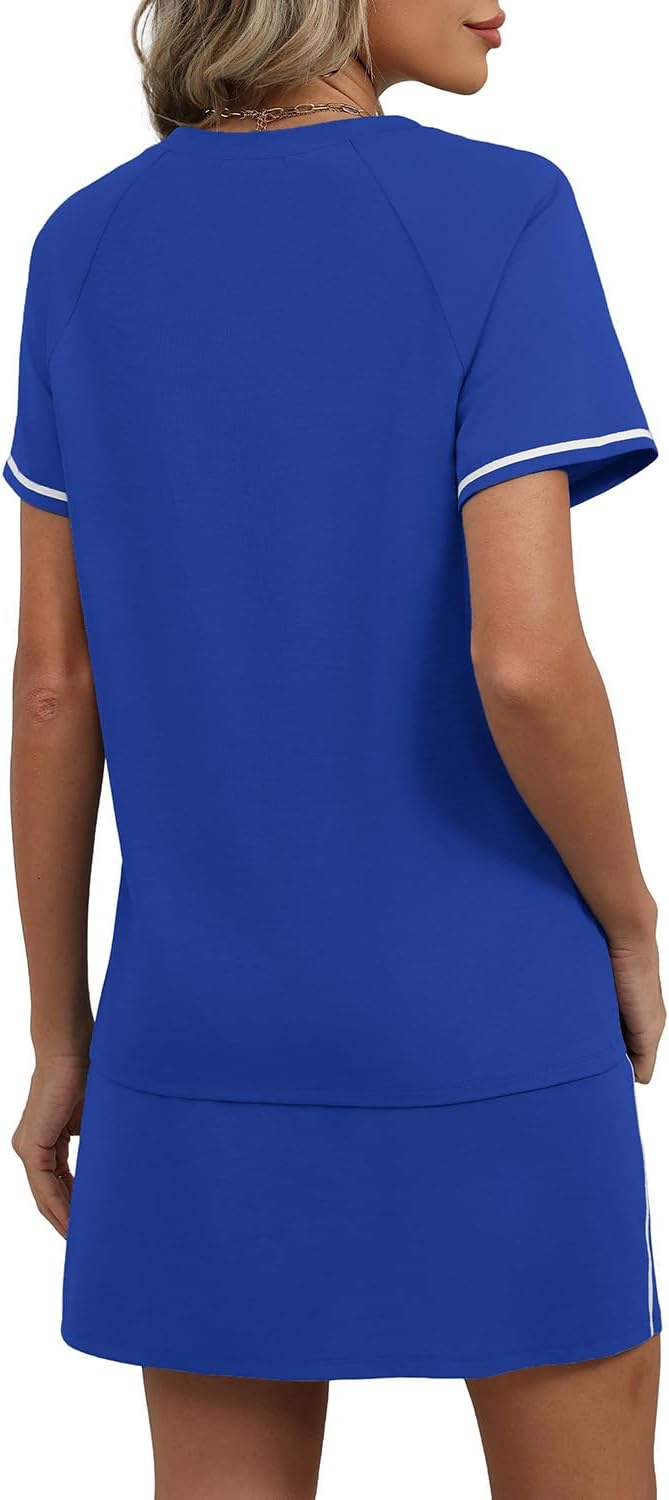 Sampeel 2 Piece Sets for Women Skirt Sets Summer Outfits Womens Clothing Set Travel Workout Skort Sets - Image 5