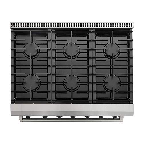 THOR Kitchen Freestanding Professional 36inch Gas Range in Stainless