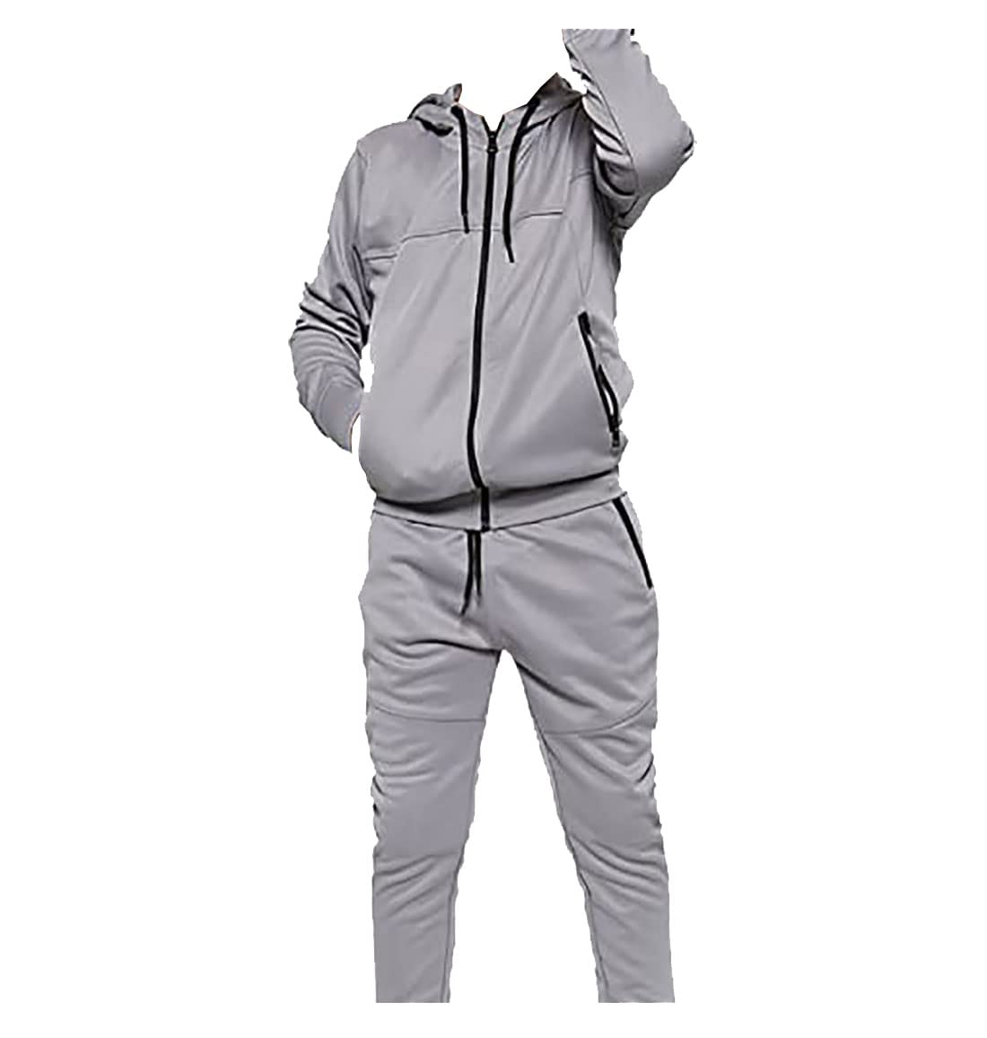 Dzieci długie rękawy odzież aktywna chłopcy prążkowany mankiet dres dziecięcy bluza z kapturem i spodnie dresowe zestaw sportowy, szary, 7-8 Years