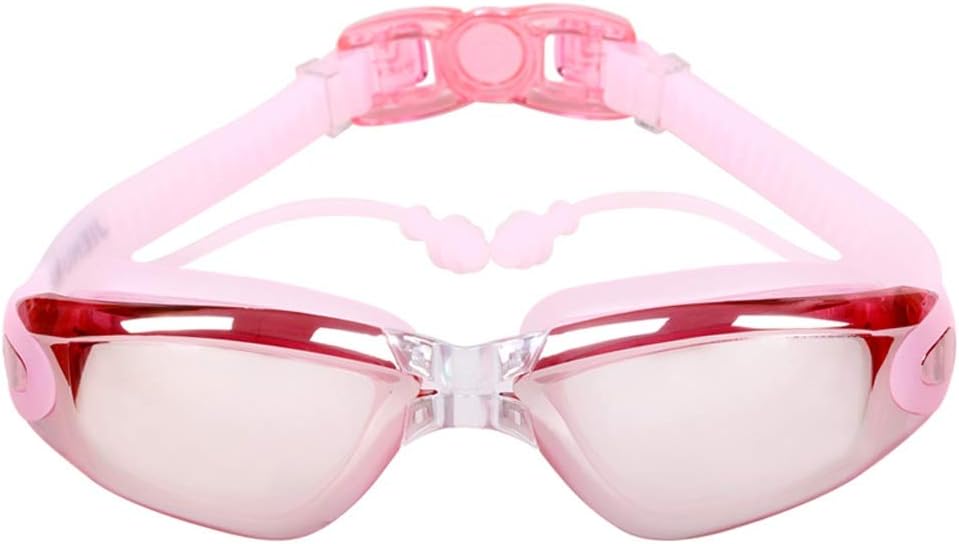 Swimming Goggles -piece Earplugs Waterproof and Anti-fog Adult Large Frame