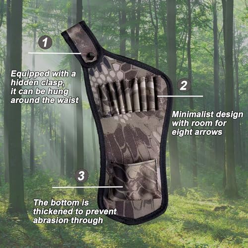 KURUGEILI Kołczan na 8 strzałek - Camo