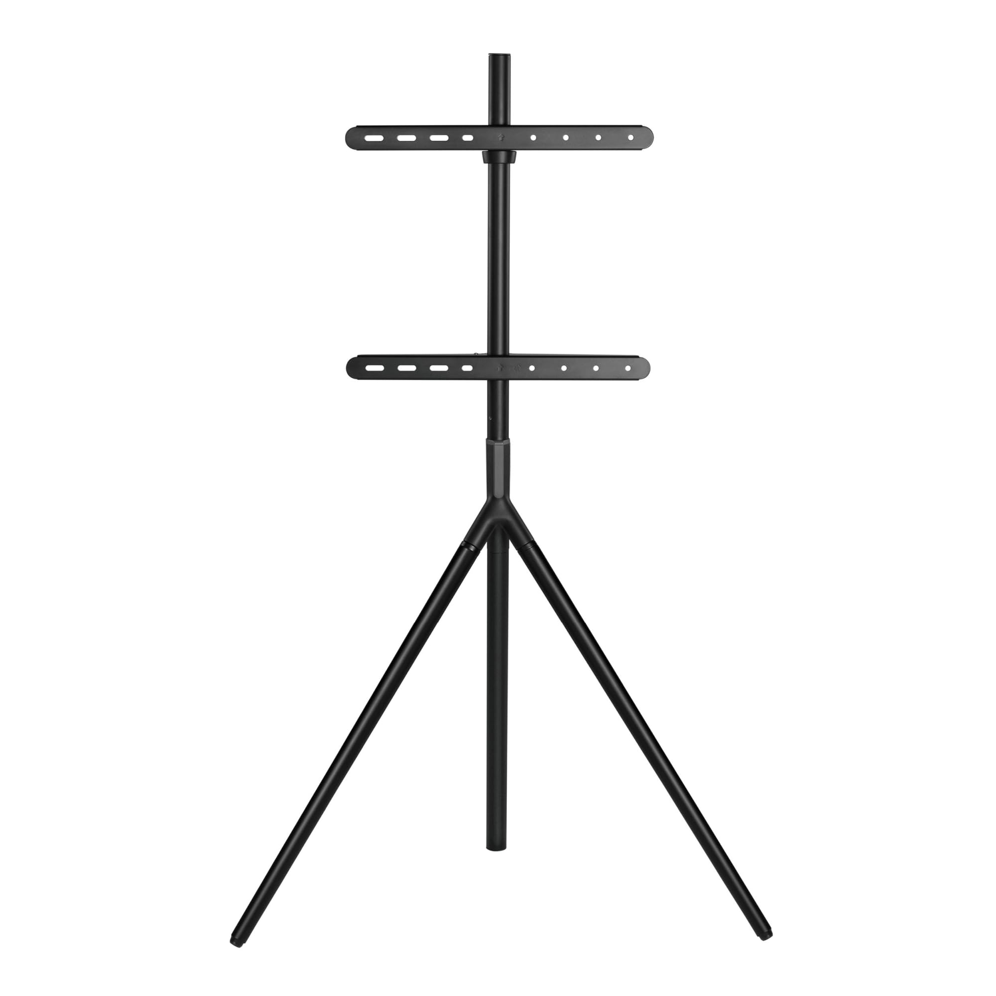 pro.tec TV Halterung Valle Fernseher Halterung max. 65 Zoll TV Ständer max. VESA 400 x 400 Fernsehständer 137 x 86 x 467 cm TV-Standfuß Metall Schwarz