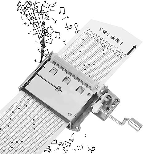 con 15 Piezas de Cinta en Blanco, 30 Notas, Caja de música de Bricolaje fácil de operar, Movimiento de Caja de música, Oficina para Escribir música, Sala de Estar, hogar