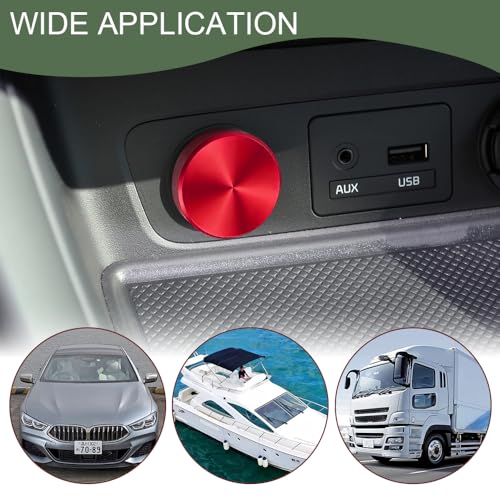 Image of Car Cigarette Lighter Plug Cover, Car Cigarette Lighter Dustproof Cap, Waterproof Cigarette Lighter Socket Cap, Universal Aluminum Alloy Lighter Cover for Cars, Boats, SUVs, Trucks