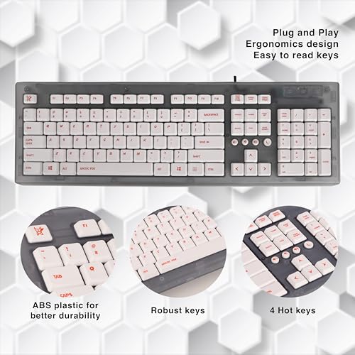 Image of Arctic Fox Crystal Wired Keyboard (Grey)