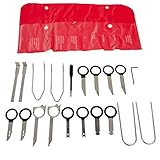 Smartfox 20 TLG. Einbau Ausbau Werkzeug Radio Navi Entriegelung Demontage Radiobügel passend für z.B. BMW Opel VW Audi Skoda Seat Ford Alfa Romeo FIAT Porsche Mercedes Benz Renault Citroen Peugeot