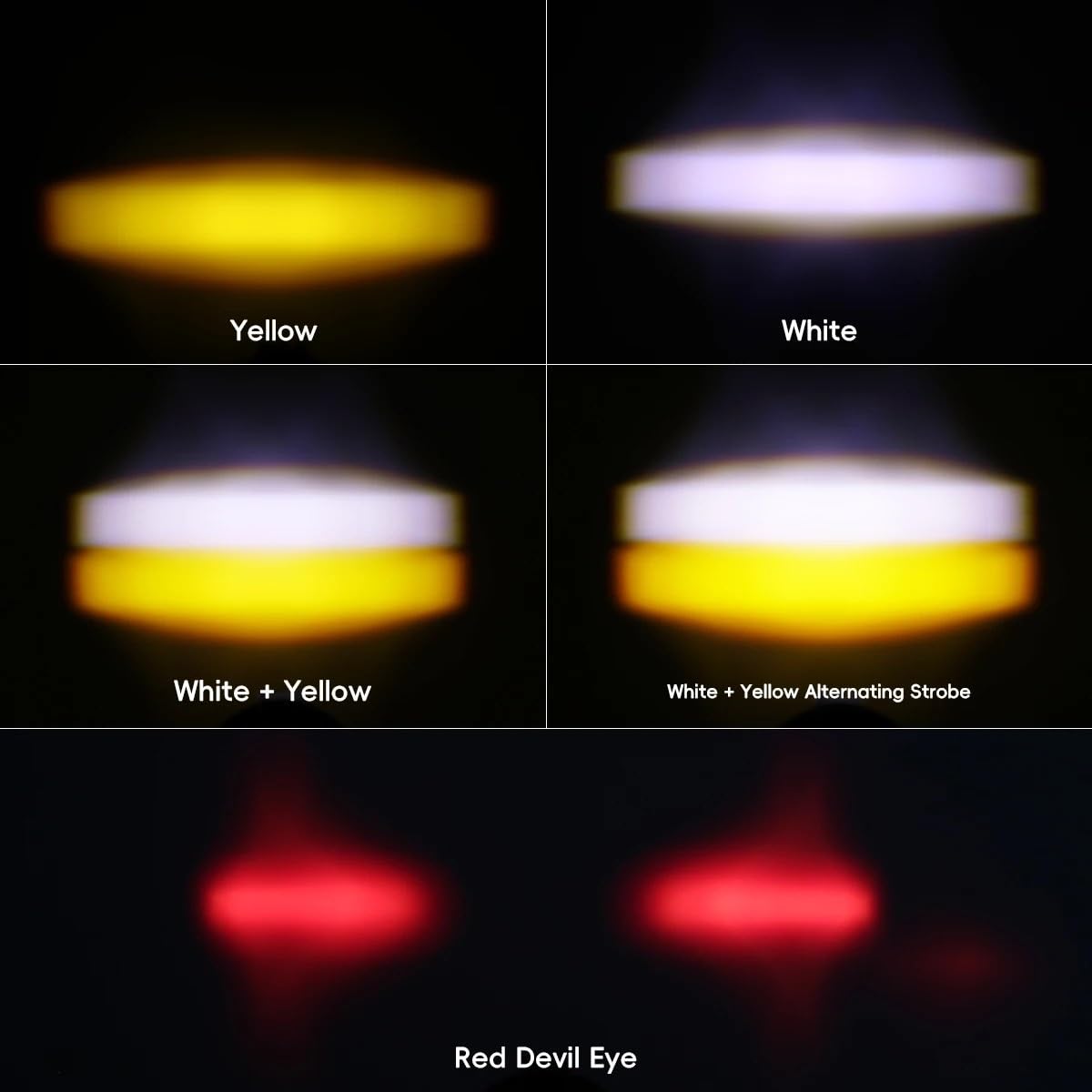Fari Super Luminosi fendinebbia faretti Luce LED Per moto | 1/2 pz doppio colore Stobe faro fendinebbia motore anelli rossi led lampada di guida faretto 12V(2pcs)