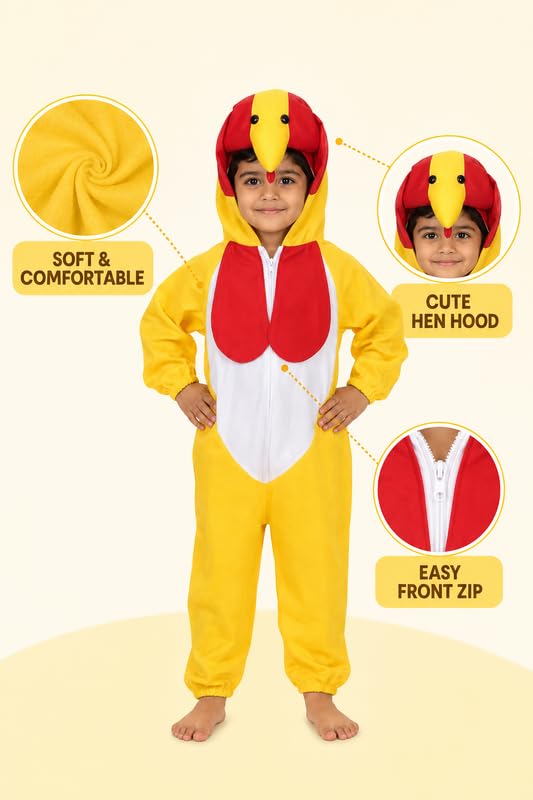 Image of Animal Costume for Kids | Plush Fancy Dress Costume for Boys & Girls |School Fancy Dress, Annual Day, Jungle Theme, Role Play, Halloween & Birthday Party