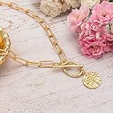 Vintageparts FACHHANDEL FÜR SCHMUCKZUBEHÖR Anhänger Münze mit Libelle aus Messing mit 18k Gold Beschichtung 1 Stück