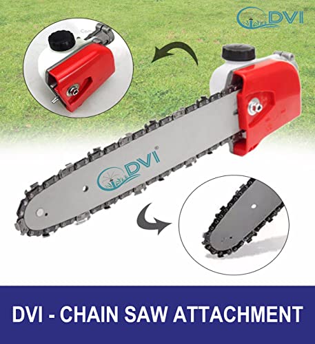 Image of DVI CHAINSAW ATTACHMENT FOR ANY BRUSH CUTTER /GRASS CUTTER(2 STROKE /4 STROKE) 9 TEETH SPILINE USED FOR HAND CHAIN SAW, TREE FELLING, PRUNING, TREE BRANCHES (FOR 28MM 9 SPILINE TEETH BRUSH CUTTER SHAFT)