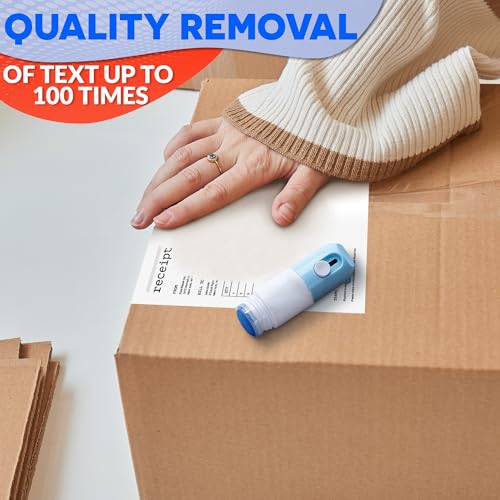 Water-based Paper Correction Pen & Box Cutter Suitable for Standard Paper – Non-toxic Privacy Marker, Pocket-sized, 2-in-1 Design for Office and Home Use