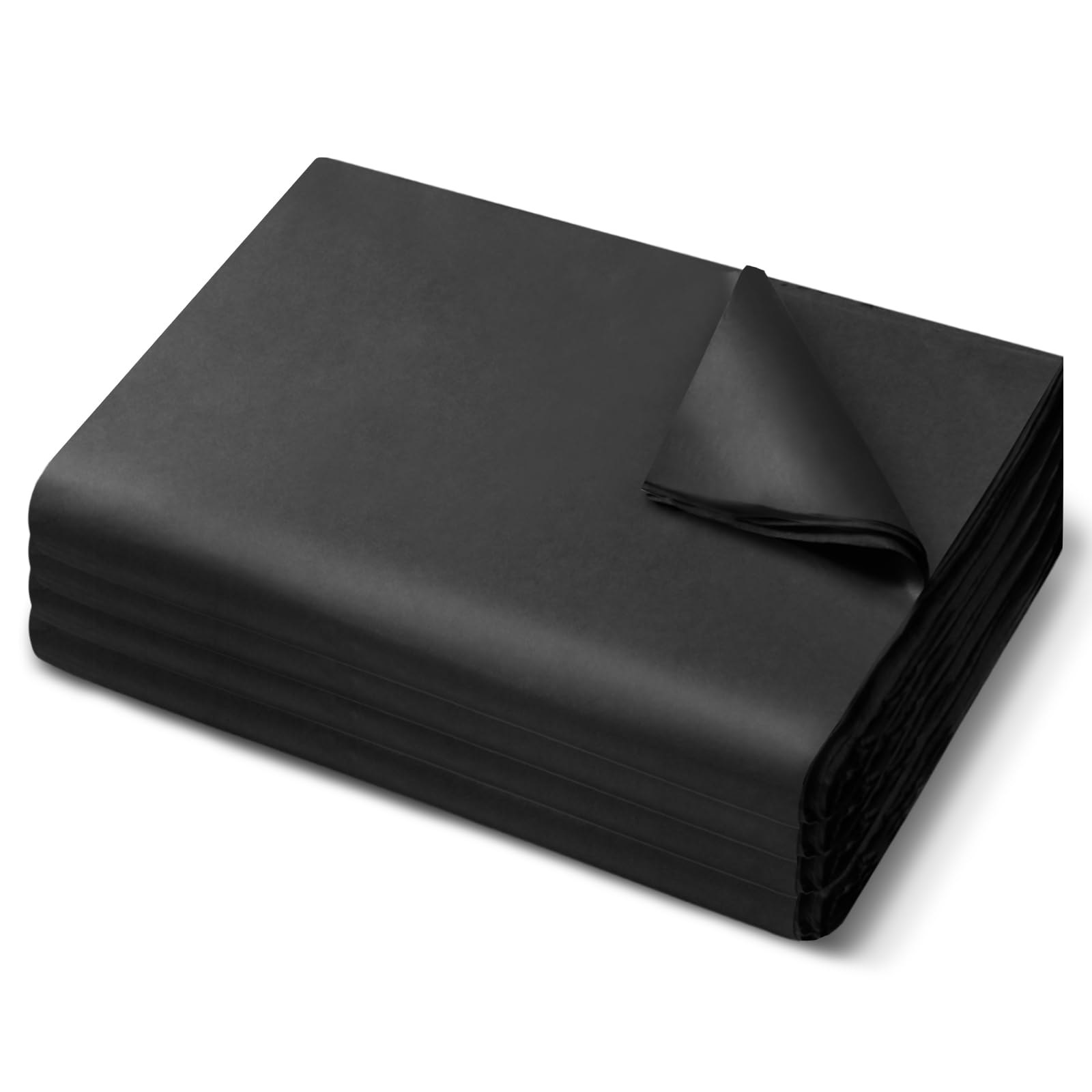 Simetufy Papel de seda negro para bolsas de regalo, 480 hojas de papel de regalo negro de 15 x 20 pulgadas, papel de seda de regalo a granel para manualidades, día de la madre, vacaciones, cumpleaños