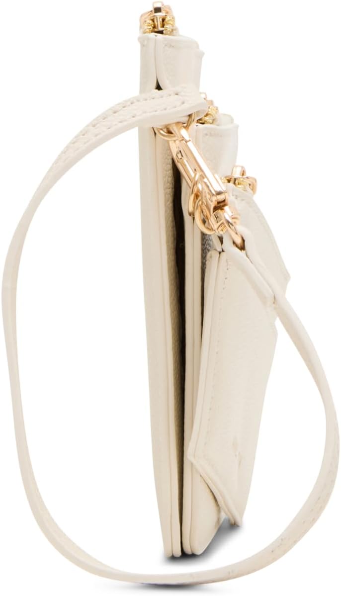 Anne Klein Womens Caning Trio Pouch Set, Natural/White - Image 2