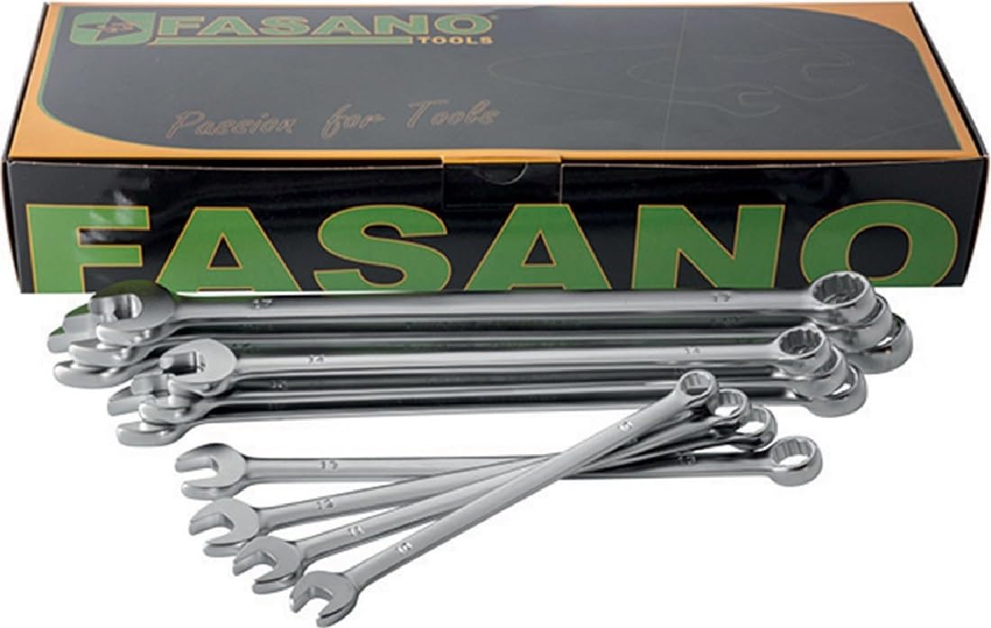 Generico SET 10 CHIAVI Combinate Poligonali Extra-Lunghe Fasano FG 600L/SC10 Made In Italy