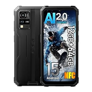 Blackview BV4800SE Android 15 Outdoor Handy ohne Vertrag, 12GB+64GB/2TB, 6.56" HD+ Outdoor Smartphone, 16MP, 5100mAh, IP68 Wasserdicht Baustellenhandy, 4G,5G WiFi,NFC,OTG,GPS,Gemini AI 2.0