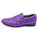 Men's Fashion Smoking Sparkly Glitter Sequin Dress Tuxedo Loafers Slip On Shoes SM-04 (Purple, us_Footwear_Size_System, Adult, Men, Numeric, Medium, Numeric_11)