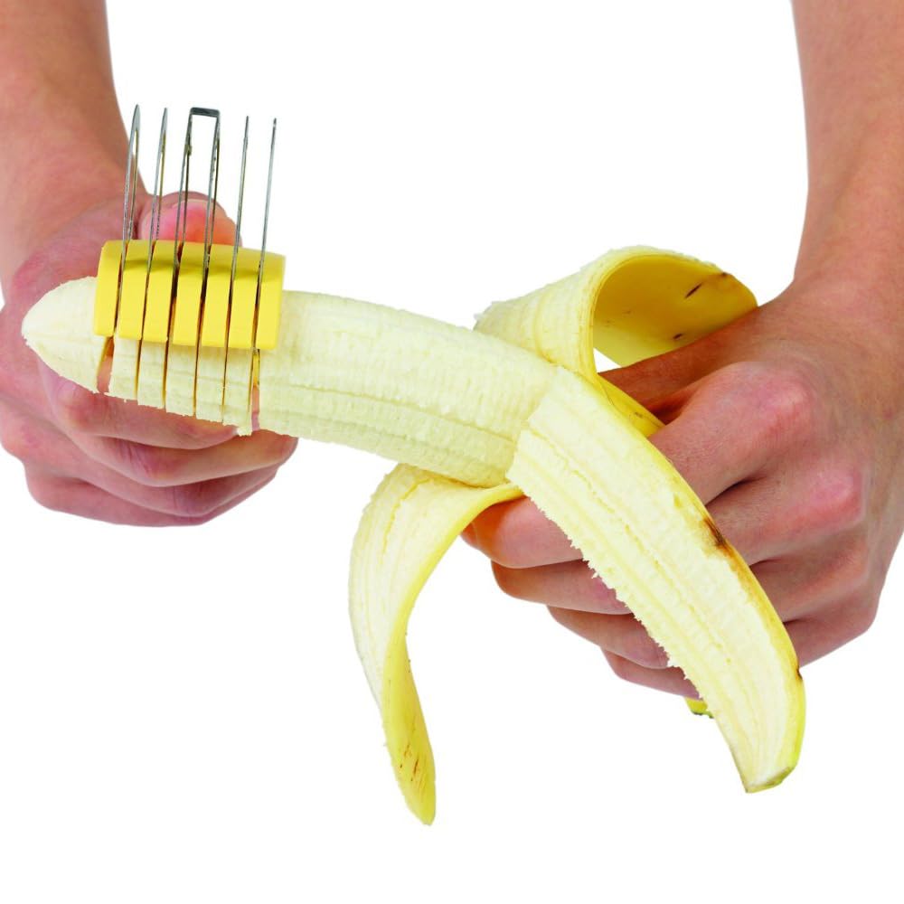 Trancheuse à Banane En Acier Inoxydable - Découpe Parfaite Fruits Et Légumes - Outil De Cuisine Pratique