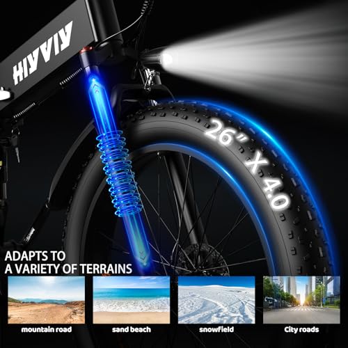 HiyViy HW026 Electric Bike for Adults, Peak 3000W Foldable Electric Bike - image 5