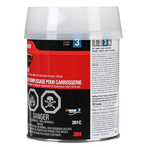 Bondo Body Filler, Original Formula for Fast, Easy Repair & Restoration of your Vehicle, 00261, Filler 14 oz and 0.5 oz Hardener, 1 Can, Salmon - Image 4