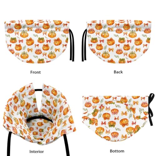 Image of Fall Tea Cosy Cover Bow Print Kitchen Kettle Cover for Teapot Insulated Tea Cozy Soft Fabric Teapot Covers for Home Party Decor
