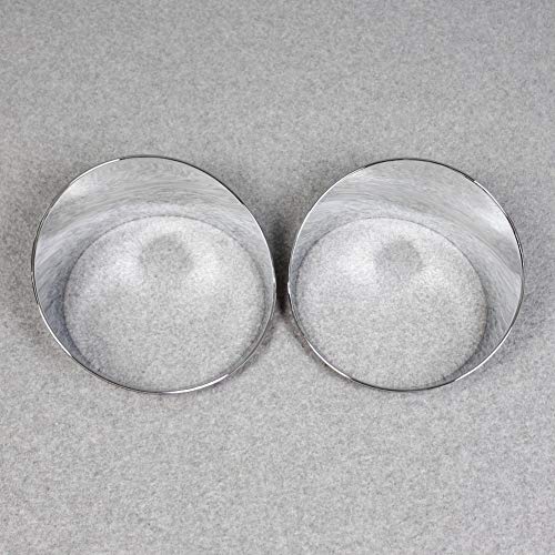 Beautost Fit For Jeep 2018 2019 2020 2021 2022 2023 Wrangler Headlight Front Light Lamp Cover Molding Trim Chrome by Beautost - Image 2