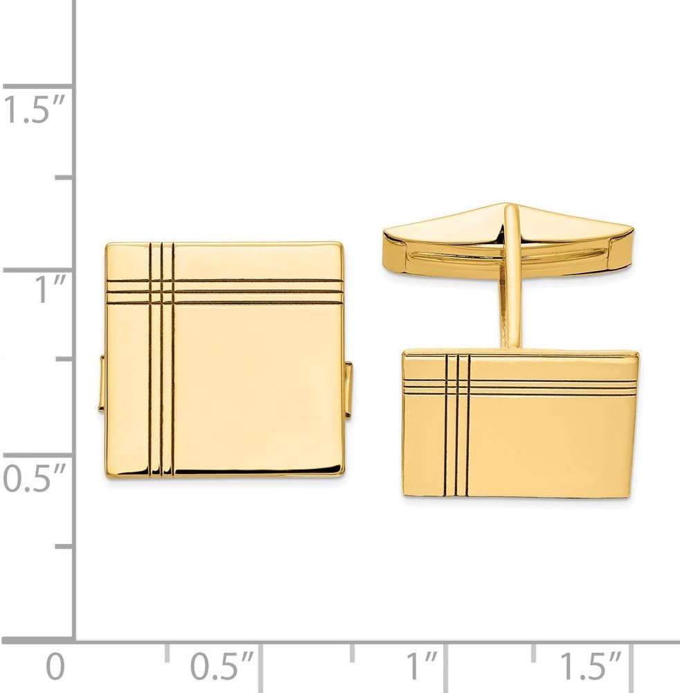 Men's 14k Yellow Gold Cuff Links Fine Jewelry For Men Gifts For Him