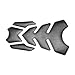 Gas Tank Protector Motorcycle Tank Pad, 3D Motorcycle Tank Sticker Protector Decal Gas Oil Fuel Tank Pad Protector Black for Suzuki Kawasaki Honda Yamaha Ducati