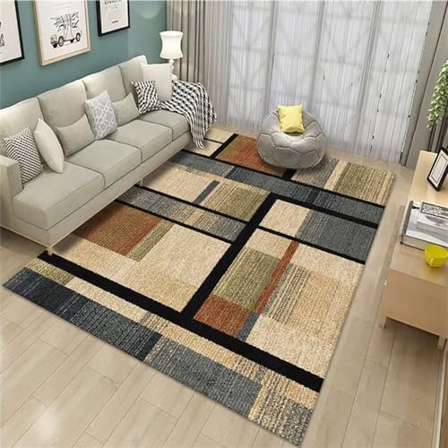 Tapis de chambre à coucher design géométrique gris haut de gamme - 2
