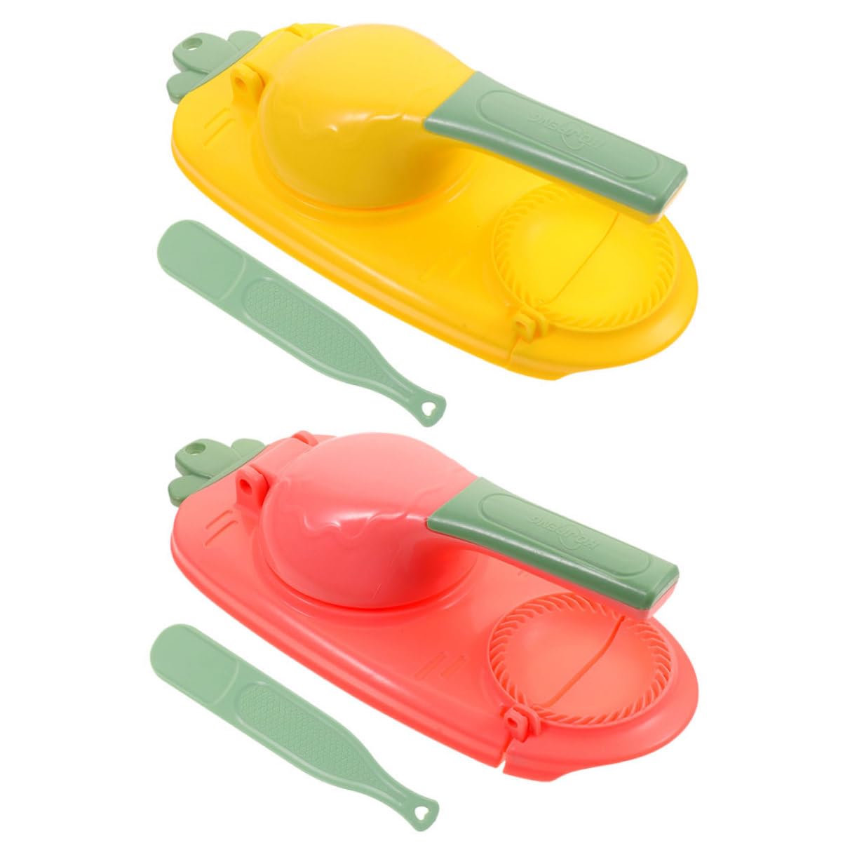 Unomor 2 Sets Double Head Dumpling Maker The Dumpling Maker Dough Presser for Kitchen