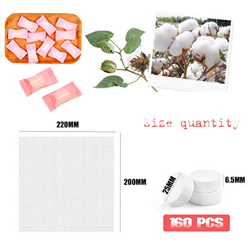 160 Pcs Serviette Compressée Magique,Serviette Magique Jetable Non-Tissé Tissu,pour Extérieur Mini Voyage Sport Serviette(Forfait Individuel) - Image 3