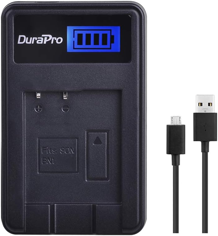 Rapid LCD USB Charger for Sony NP-BN1 Cyber-shot DSC-QX10 DSC-QX30 DSC-QX100 DSC-TF1 DSC-TX10 DSC-TX20 DSC-TX30 DSC-W530 DSC-W570 DSC-W650 DSC-W800 DSC-W830