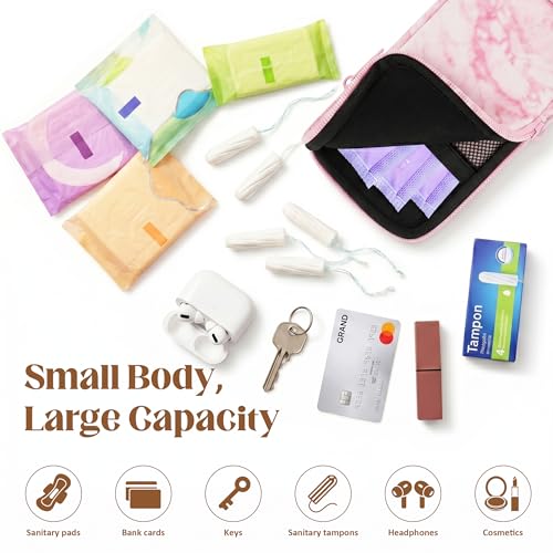 Image of 2PCS Tampon Holder Zipper Pouches Portable Period Bags
