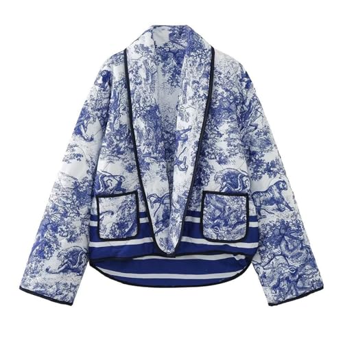 Chaqueta acolchada cálida con bolsillos y manga larga para protegerte del viento diario