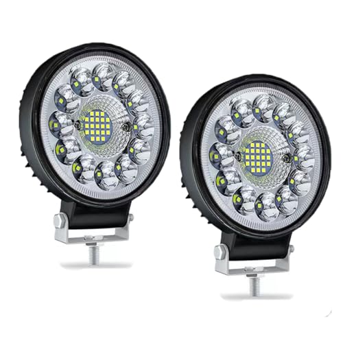 WINBANG LED Tractor Work Lights, 4 Inch LED Pods Light 99W Round 12V/24V Spot Beam Lights Off-Road Driving Lighting Fog light Bar for Truck Pickup SUV ATV UTV (2PCS)