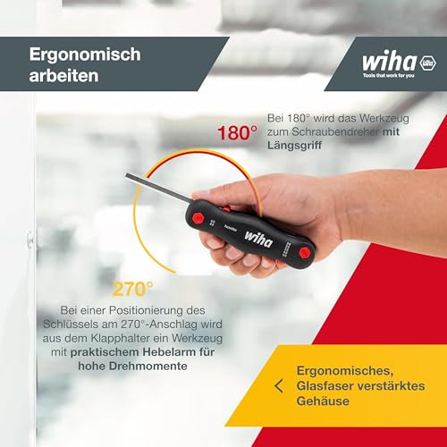 Wiha Multitool PocketStar® Innen-Sechskant 7-tlg., per Tastendruck schneller Zugriff, als Längs- und Quergriff einsetzbar… – Ansicht 5