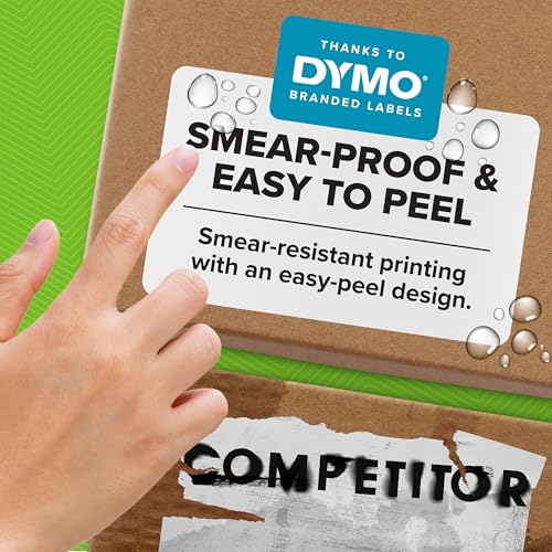 Image of DYMO-Branded LabelWriter Mailing Address Labels for LabelWriter Label Printers, White, 1-1 /8 inch x 3-1 /2 inch, 6 Rolls of 350 (2100 Total)