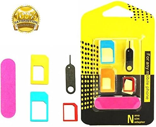 Miniatura 3 de Nuevo Universal 5-en-1 Aluminio Metal Nano & Micro SIM adaptador adaptador convertidor con chip polaco y pasador de aguja de expulsión