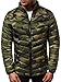 Produktbild OZONEE Herren Übergangsjacke Jacke Übergang Jacken Herbst Bomberjacke Stehkragen Kapuze Steppjacke Kapuzenjacke Leichte Outdoor Puffer Jacket Gepolstert 777/3201K GRÜN-CAMO L