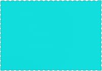 Vista 4 de Manteles individuales de papel, desechables, borde festoneado (100, verde azulado)