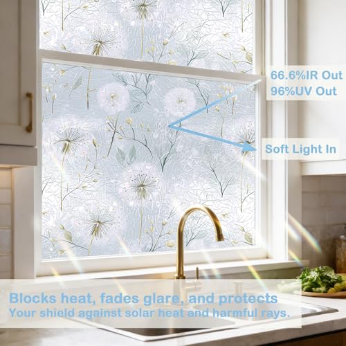 Película Decorativa Ventana Vidrio Azul Botánica 17.5x80" miniatura 3