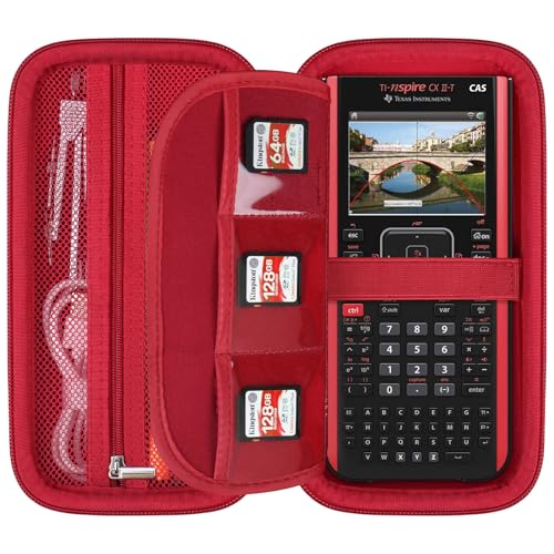 Texas Instruments TI-Nspire CX II CAS/CX II Grafica a colori CAS, tasca extra con cerniera per cavi...