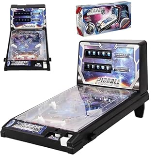 Mini Pinball Machine - Tabletop Pinball Game for Adults, Home Arcade with Light, Desktop Ball Shooting Toy - Pinball Gifts ，for Family Kids
