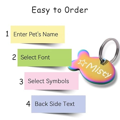 Dogs Cats Id Tags Personalized Lovely Symbols Pets Collar Name Accessories Simple Custom Engraved Products #TOP2