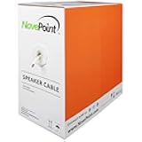 NavePoint 500ft in Wall Audio Speaker Cable Wire CL2 14/4 AWG Gauge 4 Conductor Bulk White