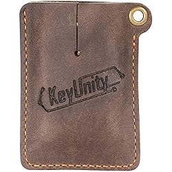 KeyUnity Leather Sheath EDC Pocket Organizer Hand Stitched Slip Pouch