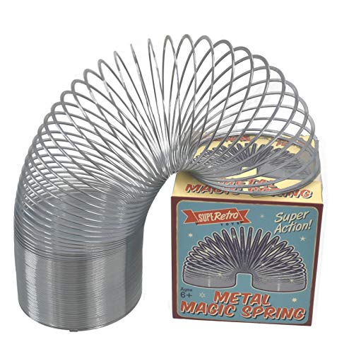 Bobine à ressort magique en métal de 6,5 cm, jouet sensoriel solide et amusant, idéal pour tous les sacs cadeaux de fête d'enfants, excellent jouet...