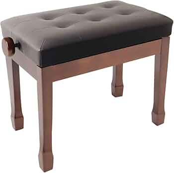 Amazon.co.jp: RAKU ピアノ椅子 高低高さ調整可能 幅55cm 奥行33cm 無